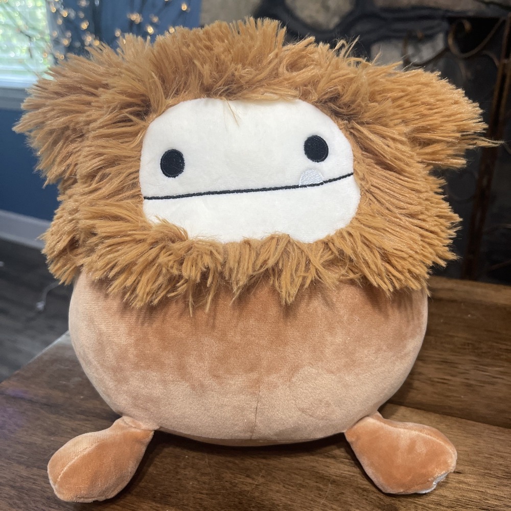 Squishmallow 7.5 - 8" Benny Bigfoot Soft Brown Sparkle Hair Yeti Plush